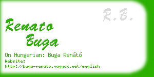 renato buga business card